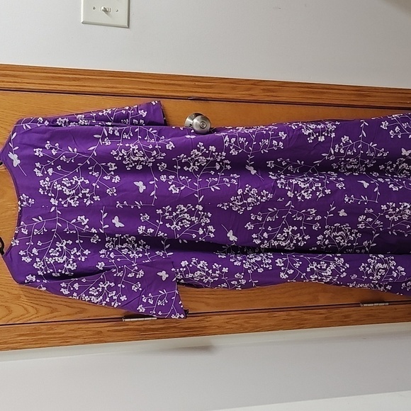 New Anthony Richards Full Length Purple White Floral PRICE FIRM - Picture 2 of 8